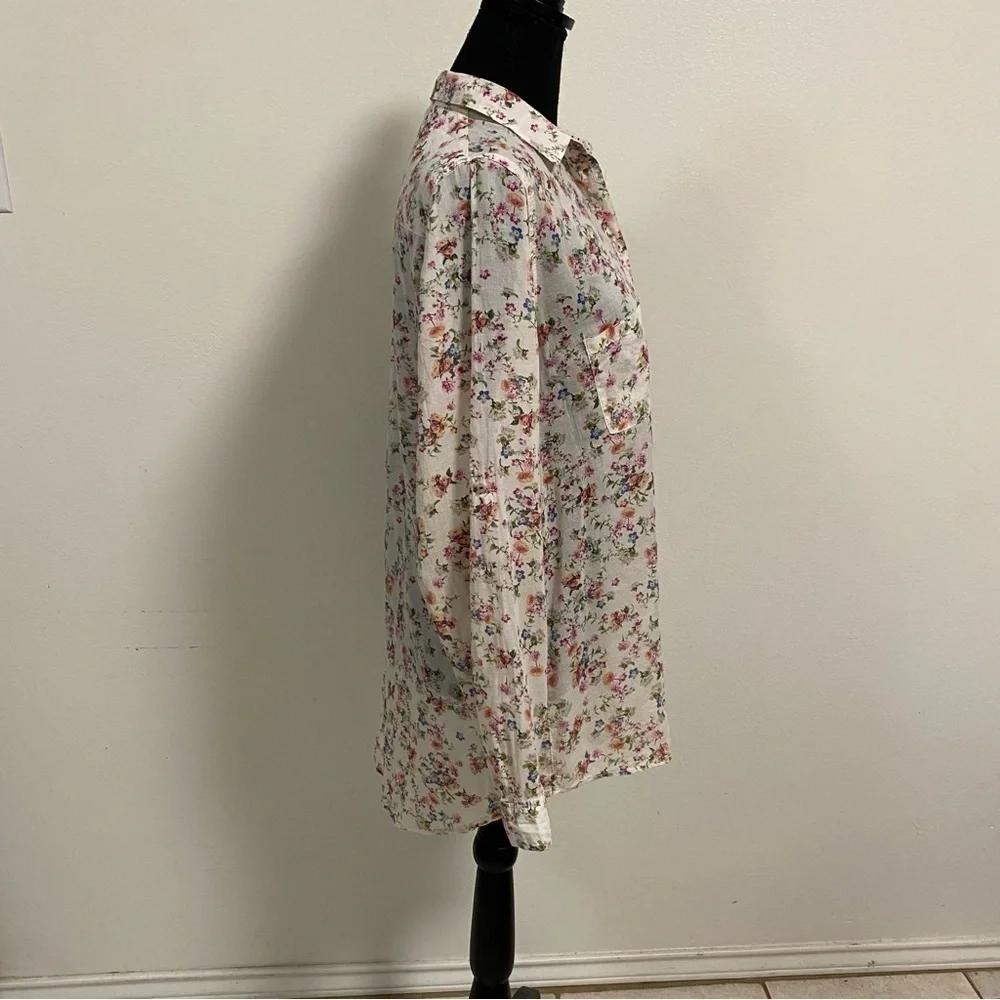 Promod Button up Floral print Shirt Size Medium - Picture 4 of 17